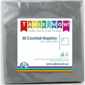 Napkins Cocktail SilverP50 Pack(50)