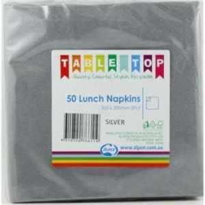 380119.jpg Alpen Lunch Napkins Silver 2ply Pack(50)