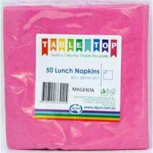 Alpen Lunch Napkins Magenta 2ply Pack(50)