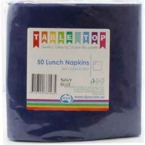 Alpen Lunch Napkins Dark Blue 2ply Pack(50)