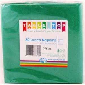 380155.jpg Alpen Lunch Napkins Green 2ply Pack(50)