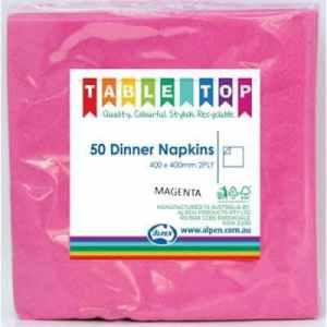 Alpen Dinner Napkins Magenta 2 ply Pack(50)