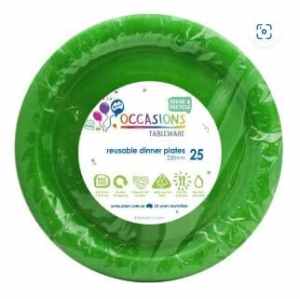Plastic Dinner Plate 23cm Lime 25 pack Pack(25)