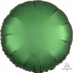 Anagram Circle Satin Luxe Emerald Green 45cm Each