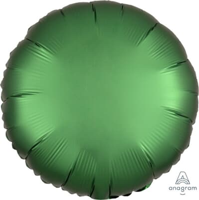 Anagram Circle Satin Luxe Emerald Green 45cm Each
