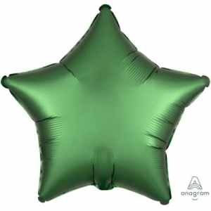 Anagram Star Satin Luxe Emerald Green 45cm Each