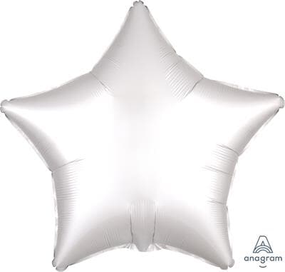 Star Satin Luxe White Anagram packaged 45cm Each
