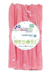 Plastic Knife Light Pink 25 pack Pack(25)