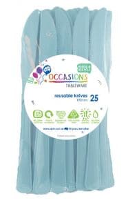 Plastic Knife Light Blue 25 pack Pack(25)