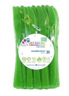 Plastic Knife Lime 25 pack Pack(25)
