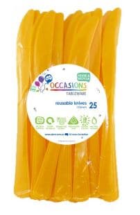 Plastic Knife Yellow 25 pack Pack(25)