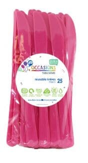 Plastic Knife Magenta 25 pack Pack(25)