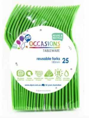 Plastic Fork Lime 25 Pack Pack(25)