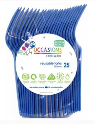 386240.jpg Plastic Fork Royal Blue 25 Pack Pack(25)