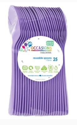 Plastic Spoon Lavender 25 Pack Pack(25)