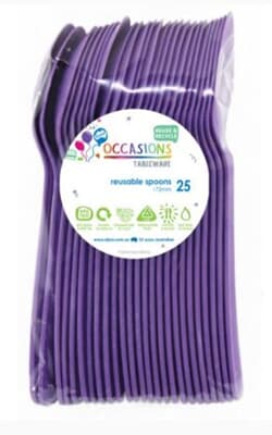 Plastic Spoon Purple 25 Pack Pack(25)
