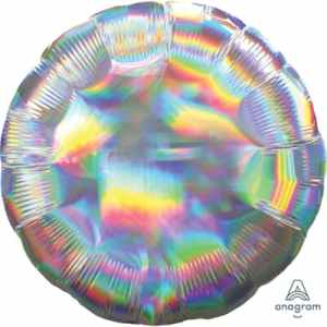 39258.jpg Anagram CIrcle Holographic Iridescent Silver 45cm Each