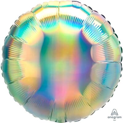 Anagram CIrcle Holographic Iridescent Pastel Rainbow 45cm Each