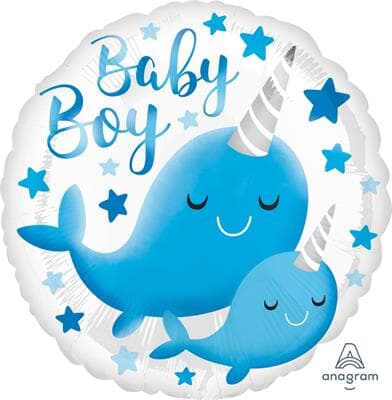 39634.jpg Narwhal Baby Boy 45cm Foil Each