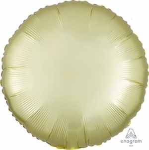 Anagram Circle Satin Luxe Pastel Yellow 45cm Each
