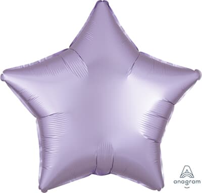 Anagram Star Satin Luxe Pastel Lilac 45cm Each