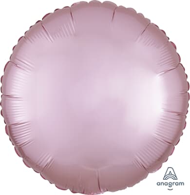 Anagram Circle Satin Luxe Pastel Pink 45cm Each