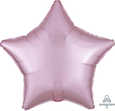 Anagram Star Satin Luxe Pastel Pink 45cm Each