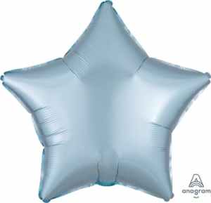 Anagram Star Satin Luxe Pastel Blue 45cm Each