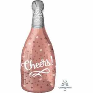 Cheers Rose Bottle SuperShape 25 x 66cm Each