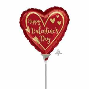 Happy Valentine's Day Arrow Heart 23cm Each