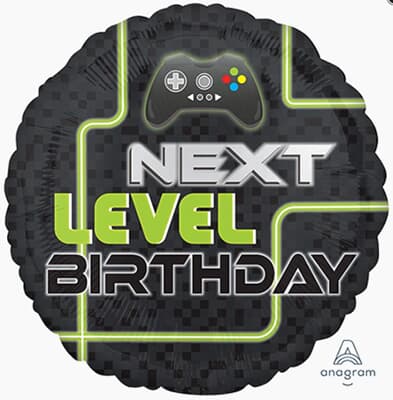 Level Up Next Level Birthday 45cm Foil Balloons Each