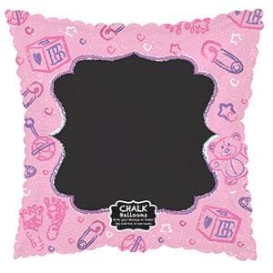 Chalkboard Baby Girl Balloon 43cm Each
