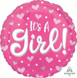 Its A Girl Hearts and Dots 45cm. Each