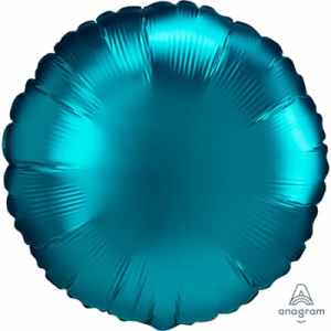 Anagram Circle Satin Luxe Aqua 45cm Each
