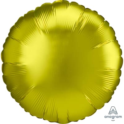 Anagram Circle Satin Luxe Lemon 45cm Each