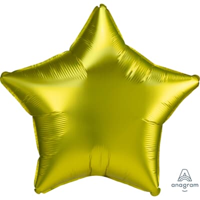 Anagram Star Satin Luxe Lemon 45cm Each