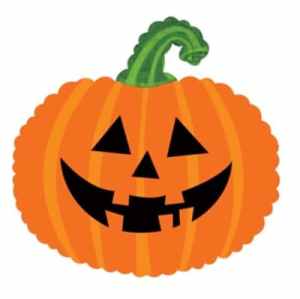 Orange Pumpkin Face Foil 23cm EA