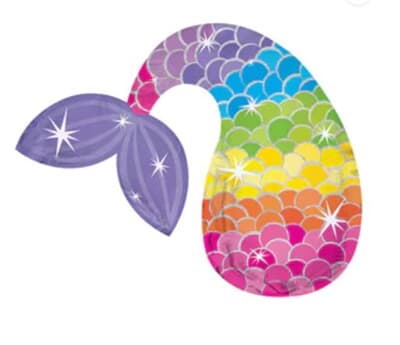 Mermaid Tail with Sparkle Mini Shape. Each