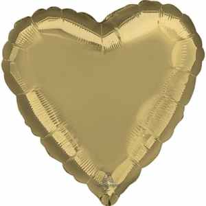 Anagram Heart Metallic White Gold 45cm Each