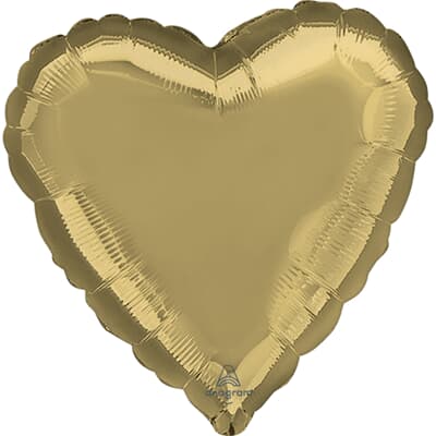 Anagram Heart Metallic White Gold 45cm Each