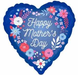 HMD Blue Artful Florals 23cm Each