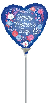 10cm Blue Happy Mothers Day Artful Florals Each