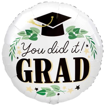 You Did It Grad Foil Balloon 45cm Each