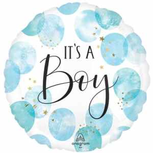 Its A Boy Watercolour Foil 45cm Each