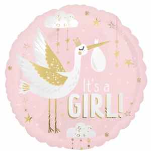 Special Delivery Baby Girl Foil 45cm Each
