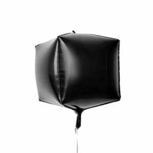 Cube Shaped Foil 15in - 38 cm Black EA