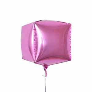 Cube Shaped Foil 15in - 38 cm Pink EA