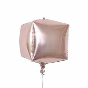 Cube Shaped Foil 15in - 38 cm Rose Gold EA