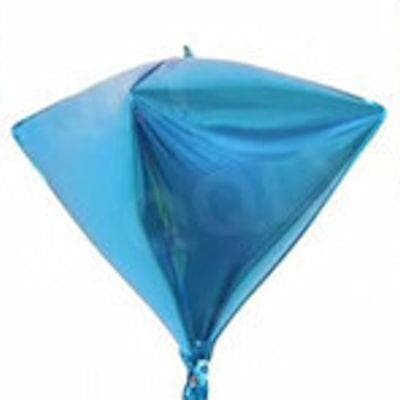Diamond Shaped Foil 15in - 38 cm m Blue EA