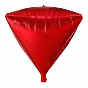 Diamond Shaped Foil 15in - 38 cm Red EA